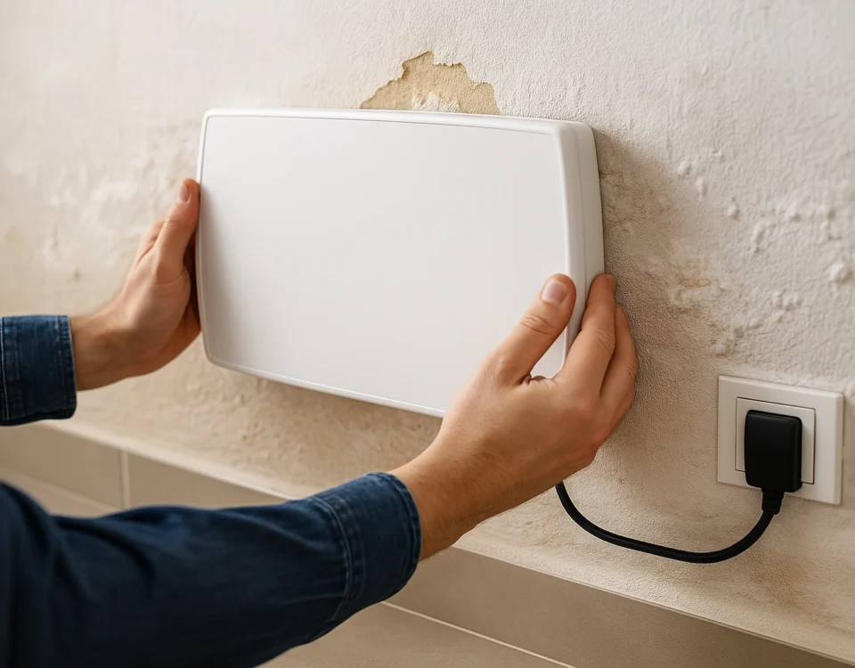 Installation d'un appareil autonome ATG contre l'humidité des murs